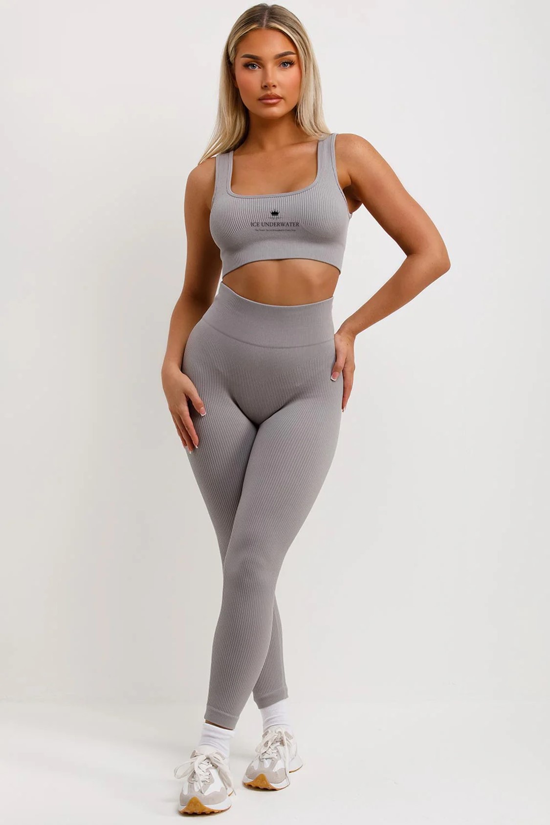 womens_seamless_set-gray ICE UNDERWATER Women’s Seamless 2-Piece Set - Image 1